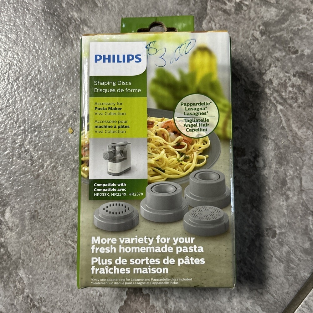 Philips Pasta Maker Accessory Kit 4 in 1 Shaping Discs for Pappardelle Taglia...